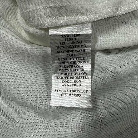 Connected Petite Tiered Chiffon Fit & Flare Blue Floral Dress Women's Size 8P - Picture 5 of 7